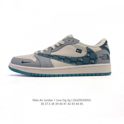 公司级 真标 耐克 Nike Air Jordan 1 Low Og Sp Military Blue Aj1乔1倒勾 2025年新款 蛇年新款 低帮篮球鞋 A