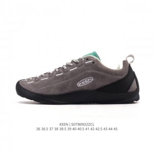 美国人气户外品牌-科恩Keen Jasper Rocks Sp贾斯珀都市系列复古低帮系带户外风露营徒步登山运动训练鞋 。原楦型开发纸版，采用固色翻毛皮鞋面材质，