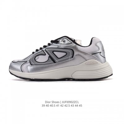 Dior 迪奥 高奢品牌 彰显高级气质 Dior 运动鞋低帮系列复古休闲鞋时尚慢跑鞋厚底老爹鞋圆头系带 运动跑鞋 生活休闲鞋 男款 时髦单品 时尚百搭 复古老爹