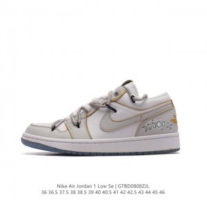 耐克 乔丹air Jordan 1 Low Aj1 乔1 乔丹1代aj1 低帮复古文化休闲运动篮球鞋。该鞋款从 5 年元年款汲取设计灵感，焕新演绎简约经典外观，