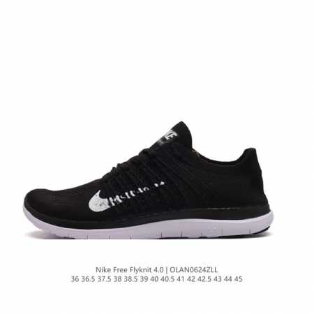 耐克nike Free Flyknit 赤足4.0二代轻跑鞋男女士运动鞋 。质感新焕升级，专为短打跑造#鞋如面袜般子柔贴软合，结合性弹沙线，赋双予足众出的紧包密 - 点击图像关闭