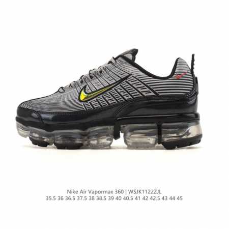 公司级 Nike耐克Airvapormax360休闲复古全掌气垫缓震运动慢跑鞋。Nike Air Vapormax 360 男女子运动鞋的设计灵感源自 Air - 点击图像关闭