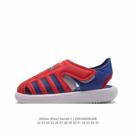 童鞋 阿迪达斯 Water Sandal沙滩凉鞋婴童夏款 正品 阿迪儿童包头凉鞋男女童洞洞鞋休闲沙滩运动鞋 儿童魔术贴防滑跑步鞋 尺码：22-35 货号：Hp7 - 点击图像关闭