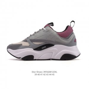 公司级 Dior 迪奥 高奢品牌 彰显高级气质 Dior 运动鞋低帮系列复古休闲鞋时尚慢跑鞋厚底老爹鞋圆头系带 运动跑鞋 生活休闲鞋 男女同款 时髦单品 时尚百
