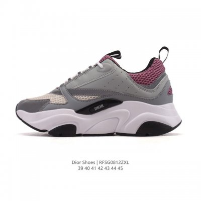公司级 Dior 迪奥 高奢品牌 彰显高级气质 Dior 运动鞋低帮系列复古休闲鞋时尚慢跑鞋厚底老爹鞋圆头系带 运动跑鞋 生活休闲鞋 男女同款 时髦单品 时尚百