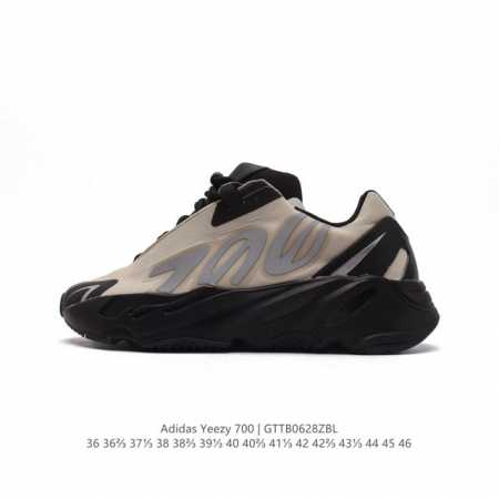 阿迪达斯 Adidas 中性yeezy 700 Mnvn 韭菜椰子 运动鞋 经典运动鞋，Yeezy 700 Mnvn 作为 Yeezy 家族的机能风十足的鞋型之 - 点击图像关闭
