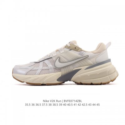 公司级 Nike 耐克 V2K Run 减震防滑 复古低帮运动跑步鞋 超火复古跑鞋，采用太空革组合呼吸网眼布鞋面材质，搭载正确4层组合底模，嵌入Tpu加固稳定模
