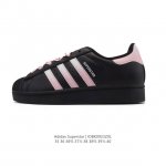 阿迪达斯 Adidas Superstar 2025年新款鞋子 经典贝壳头系列 新款休闲板鞋潮流女士运动鞋 。鞋面皮革拼接材质 标志性的贝壳鞋头，简约的线条。就