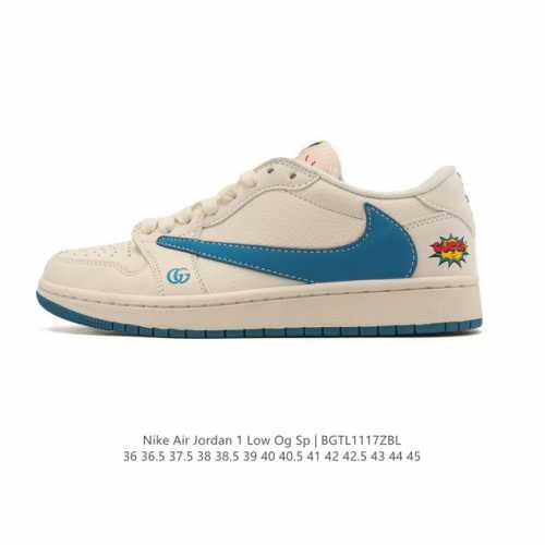真标 耐克 Nike Air Jordan 1 Low Og Sp Military Blue Aj1乔1倒勾 2025年新款 低帮篮球鞋 Aj1 乔丹1代 A