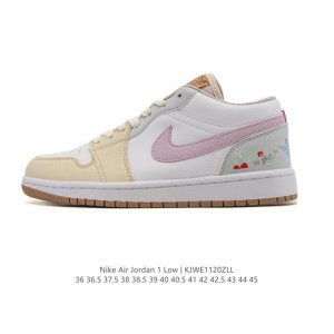 耐克 乔丹Air Jordan 1 Low Aj1 乔1 乔丹1代Aj1 低帮复古文化休闲运动篮球鞋。该鞋款从 1985 年元年款汲取设计灵感，焕新演绎简约经典