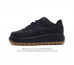 采用纤维荔枝纹牛培皮革鞋面材质 绝对的秋冬神器，全新耐克nike Air Force 1 Low Luxe 耐克 空军一号 Af1 改良防滑厚底低帮百搭休闲运动