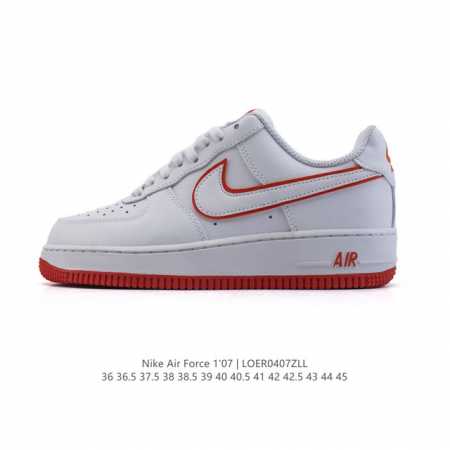 耐克 Nike Air Force 1 '07 Low 空军一号含气垫 小白鞋 低帮百搭厚底增高休闲运动板鞋。柔软、弹性十足的缓震性能和出色的中底设计，横跨复古 - 点击图像关闭