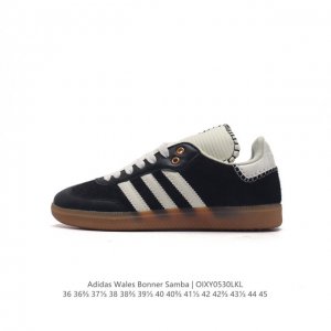 阿迪达斯 Adidas Samba新款 德训鞋 时尚休闲运动板鞋- Wales Bonner 的 Adidas Samba “Studded”亮相，Adidas