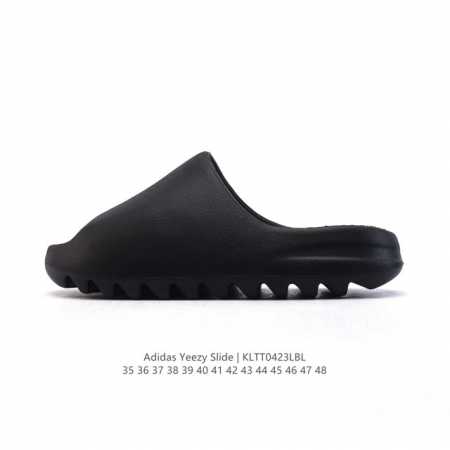 公司级 阿迪达斯 Adidas Yeezy Slide 经典运动拖鞋时尚厚底增高男女一字拖鞋 防滑锯齿鞋底。Yeezy Slide椰子拖鞋的外观十分吸引人，融合 - 点击图像关闭