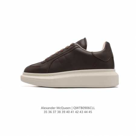 公司级 Alexandermcqueen 亚历山大 麦昆mcq 运动小白鞋厚底增高闪尾光滑牛皮平底鞋休闲鞋 时尚男女板鞋潮运动鞋 ，火爆到大街小巷无人不知，无人 - 点击图像关闭