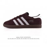 新品 阿迪达斯 Adidas Stadt 舒适透气 百搭潮流 复古时尚 德训鞋 柔软舒适 防滑耐磨 低帮 运动板鞋 男女同款。休闲鞋特色：设计师大胆选择粉色打底