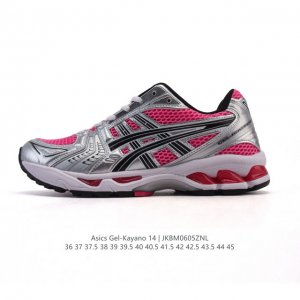 公司级 亚瑟士 Asics Gel-Kayano 14 运动休闲透气专业缓震慢跑鞋。采用工程弹性双层再生网格密度鞋面材质，后跟3D可视Gel缓震乳胶物料，升级F