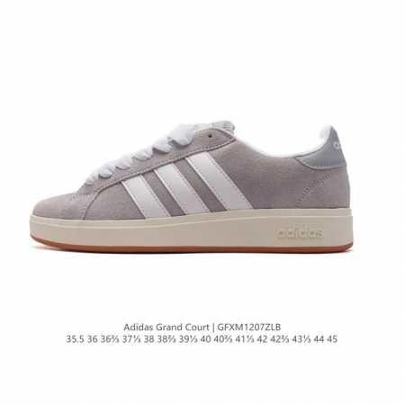 阿迪达斯 Adidaslego 阿迪达 Adidas Neo Grand Court懒蛋蛋联名款小白鞋 男女休闲低帮运动板鞋运动休闲鞋，一款经典而简洁的运动鞋。 - 点击图像关闭