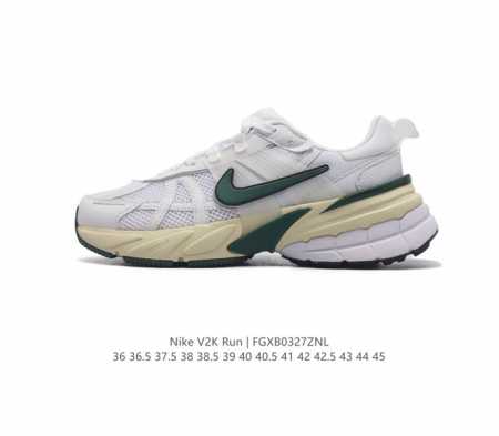Nike 耐克 V2K Run 减震防滑 复古低帮跑步鞋 超火复古跑鞋 采用太空革组合呼吸网眼布鞋面材质 搭载正确4层组合底模 嵌入tpu加固稳定模块,双层md - 点击图像关闭