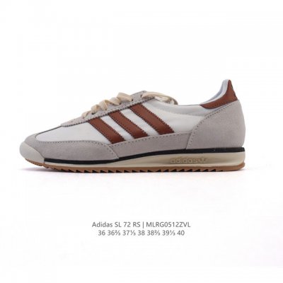 阿迪达斯Adidas Sl 72 Shoes 经典复古薄底运动鞋 T头鞋 三叶草复古休闲跑步鞋休闲运动鞋 这款经典运动鞋携复古型格，来访你的活力日常 采用舒爽帆