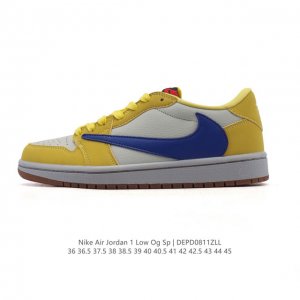 真标 耐克 Nike Air Jordan 1 Low Og Sp Military Blue Aj1乔1倒勾 2025年新款 蛇年新款 低帮篮球鞋 Aj1 乔
