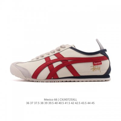 公司级 真标 Asics 亚瑟士 男女鞋 配足弓鞋垫 日产经典老牌-鬼塚虎 Onitsuka Tiger Mexico 66经典墨西哥系列复古经典百搭板鞋休闲运