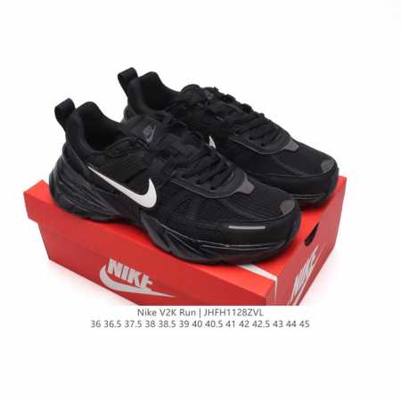 Nike 耐克 V2K Run 减震防滑 复古低帮运动跑步鞋 超火复古跑鞋，采用太空革组合呼吸网眼布鞋面材质，搭载正确4层组合底模，嵌入tpu加固稳定模块,双层 - 点击图像关闭
