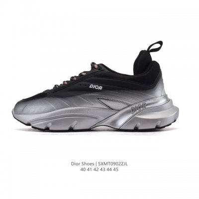 公司级 Dior 迪奥 高奢品牌 彰显高级气质 Dior 运动鞋低帮系列复古休闲鞋时尚慢跑鞋厚底老爹鞋圆头系带 运动跑鞋 生活休闲鞋 男款 时髦单品 时尚百搭