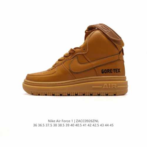 公司级 空军一号nike Air Force 1 Gtx Boot 防溅水板鞋防水机能空军一号篮球鞋 厚底增高魔术贴 中帮运动板鞋，Nike 为此将经典鞋款 A