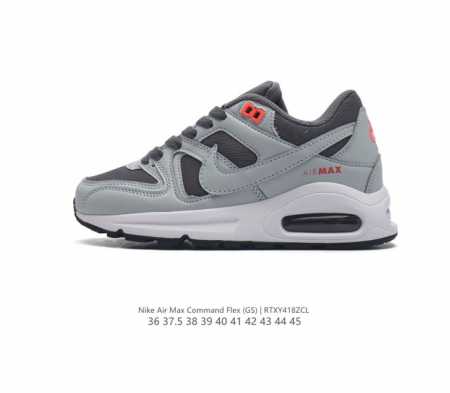 耐克 Nike Air Max Command防滑缓冲减震耐磨舒适男女士跑步鞋。Nike Air Max Command 运动鞋于 1987 年掀起鞋款革命，影 - 点击图像关闭
