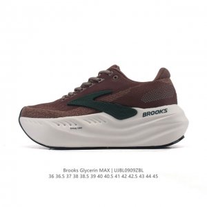 新品公司级 布鲁克斯 Glycerin Max 超级甘油:舒适的增高神器！Brooks Glycerin Max是一款极具突破性的顶级缓震运动跑鞋，由百年专业跑