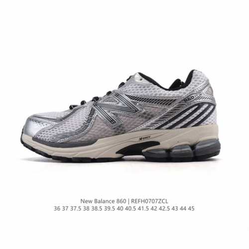 真标 Nb 新百伦 New Balance Ml860 V2 系列复古老爹风休闲运动慢跑。采用丝光猪巴皮革拼接透气网眼织物鞋面T-Beam大底提供足步弓支撑，保