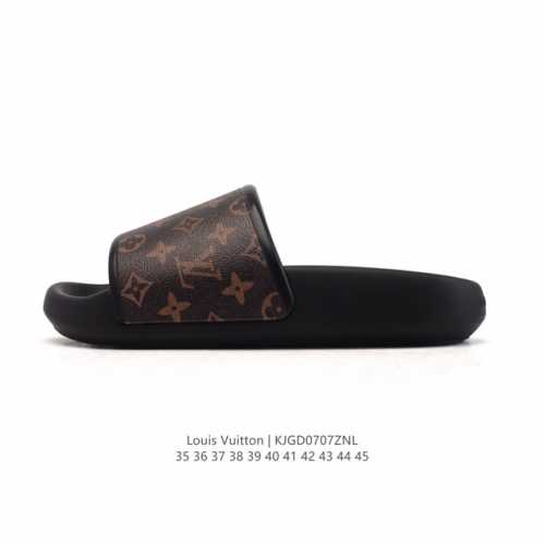 公司级 Louis Vuitton 路易威登 Pool Pillow 舒适休闲 时尚 沙滩鞋 休闲家居拖鞋 Louis Vuitton Pillow 轻便 静音