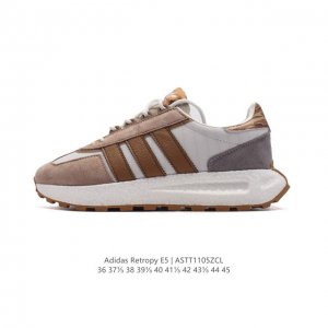 阿迪达斯 新款 三叶草 厚底 ADIDAS RETROPY E5 新款 爆米花 低帮经典运动鞋潮厚底增高男女士慢跑鞋。以70年代经典跑步鞋为灵感，新鲜演绎复古造