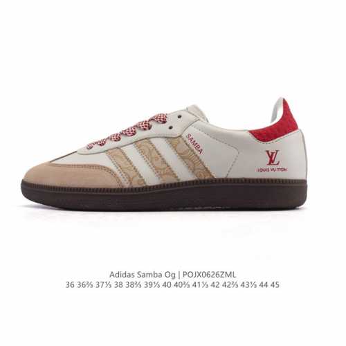 公司级 阿迪达斯 德训鞋 Adidas Originals Samba Og Shoes 经典运动鞋小白鞋 T头鞋 男女士板鞋 路易威登联名 彰显休闲摩登风情的