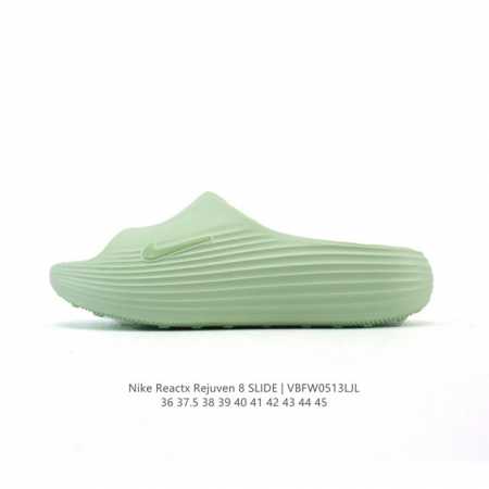 新品 耐克 Nike Reactx Rejuven8 Slide 沙滩拖鞋 露趾拖鞋 一体成型 一脚蹬 厚底增高休闲柔软回弹耐磨踩屎感透气凉拖鞋 25夏季新款轻 - 点击图像关闭