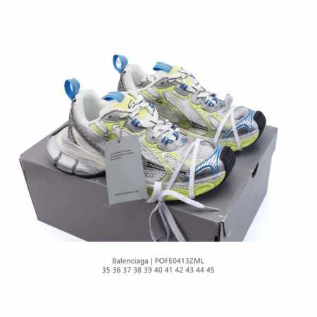 公司级 巴黎世家 Balenciaga 3Xl Sneakers 巴黎世家 十代网布系带低帮走秀复古老爹运动鞋 透气网纱 网面 材料和聚氨酯 磨损效果 鞋头边缘 - 点击图像关闭