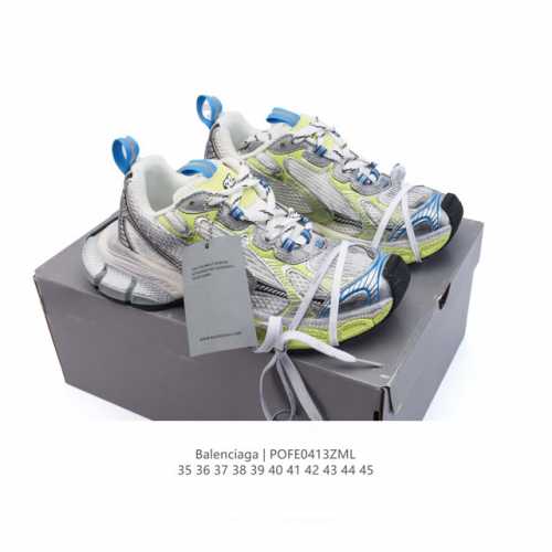 公司级 巴黎世家 Balenciaga 3Xl Sneakers 巴黎世家 十代网布系带低帮走秀复古老爹运动鞋 透气网纱 网面 材料和聚氨酯 磨损效果 鞋头边缘