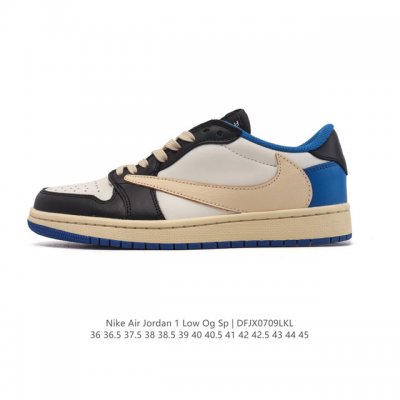 二层皮 真标 耐克 Nike Air Jordan 1 Low Og Sp Military Blue Aj1乔1倒勾 2025年新款 蛇年新款 低帮篮球鞋 A