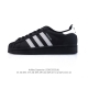 120 阿迪达斯 Adidas Superstar 三叶草2025年新款鞋子 蛇年新款经典贝壳头系列 新款休闲板鞋潮流男女士运动鞋 。鞋面柔软皮革材质 标志性的