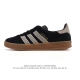 头层皮 阿迪达斯 Adidas Originals Gazelle Indoor复古三叶草防滑透明橡胶板鞋经典运动鞋 Hello Kitty 猫。这款经典鞋,忠