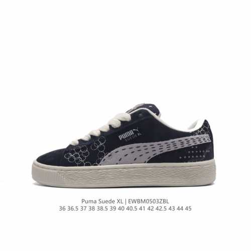 彪马puma Suede Xl 低帮复古轻便透气防滑减震休闲鞋 厚底增高运动板鞋 类型：男女鞋 尺码: 36-45含半码 货号：395777 编码：Ewbm05