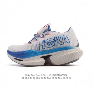 公司级 Hoka One One男女款夏季专业竞速跑鞋Cielo X1耐磨稳定透气新款 迄今为止Hoka路跑产品矩阵中能量反馈 “最“强的新一代旗舰竞速跑鞋Ci