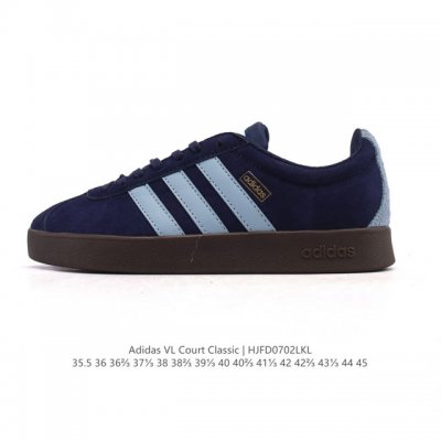 阿迪达斯 Adidas Vl Court Classic Shoes 运动休闲板鞋德训鞋 T头鞋 这款Adidas经典运动鞋，以经典造型塑就百搭风格。灵感源自A