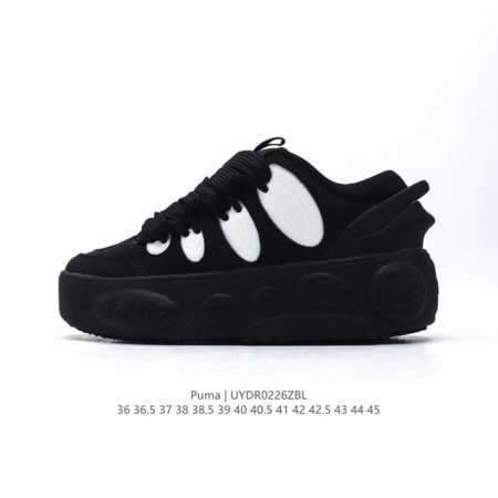 公司级 Puma彪马 小红书爆款男女运动板鞋 新款时尚缓震耐磨舒适低帮厚底增高休闲鞋。以经典篮球鞋外观为原型，将日常休闲感与篮球潮范巧妙结合，打造出彩造型感。复 - 点击图像关闭