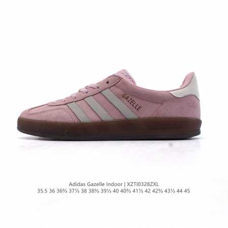 160 阿迪达斯 Adidas Originals Gazelle Indoor复古三叶草防滑透明橡胶板鞋经典运动鞋。这款经典鞋,忠于原版设计,缀撞色三条纹和鞋 - 点击图像关闭
