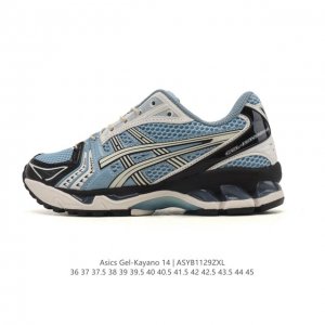 公司级 真标 亚瑟士 Asics Gel-Kayano 14 运动休闲透气专业缓震慢跑鞋。采用工程弹性双层再生网格密度鞋面材质，后跟3D可视Gel缓震乳胶物料，