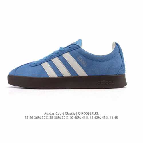 阿迪达斯 Adidas Vl Court Classic Shoes 运动休闲板鞋德训鞋 T头鞋 这款Adidas经典运动鞋，以经典造型塑就百搭风格。灵感源自A