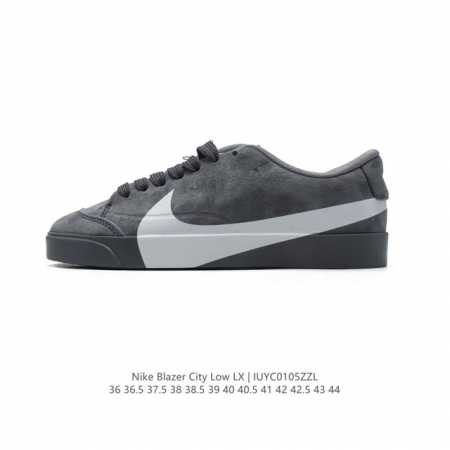 真标 带半码 Blazer City Low Lx 耐克2024新款大勾休闲鞋blazer开拓者低帮板鞋！1973年为了进军篮球鞋市场，Nike模仿和改良了co - 点击图像关闭