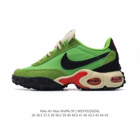 新品公司级 耐克 Nike Air Max Waffle Sp Action Green 休闲跑步鞋华夫饼Sp发售！Fv6946-301这款鞋款融合了Air M - 点击图像关闭